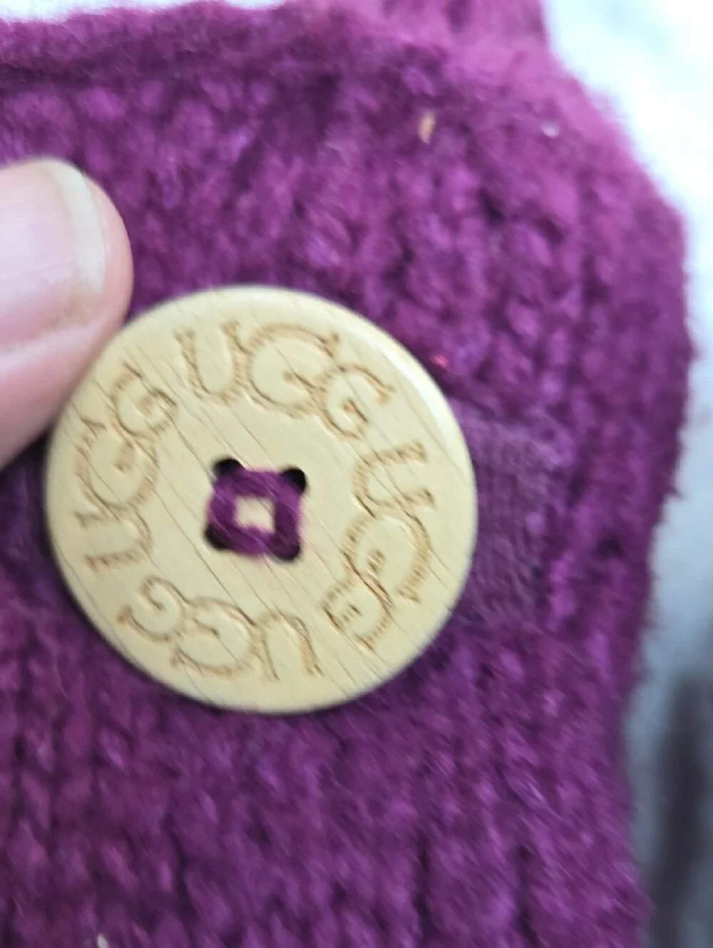 UGG Lattice Cardy Knit Boot Kids in a vibrant purple/plum shade